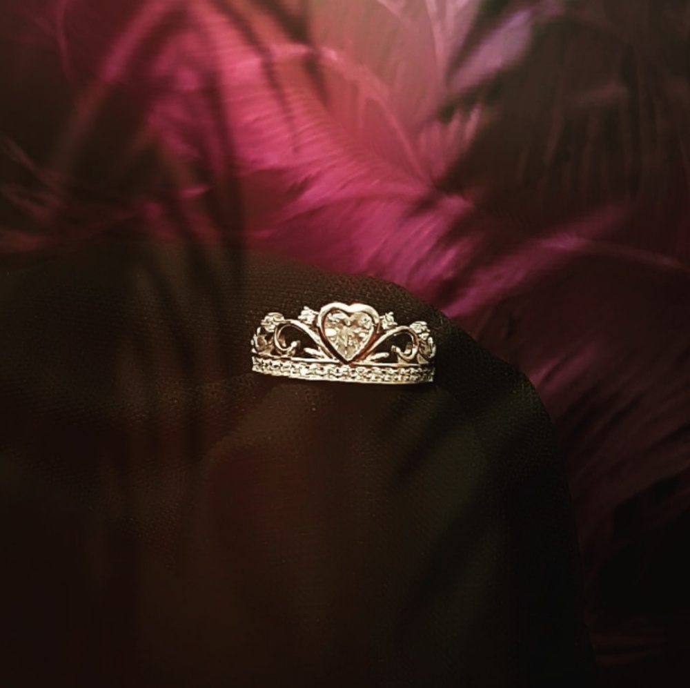 《NEW》silver CZ princess ring